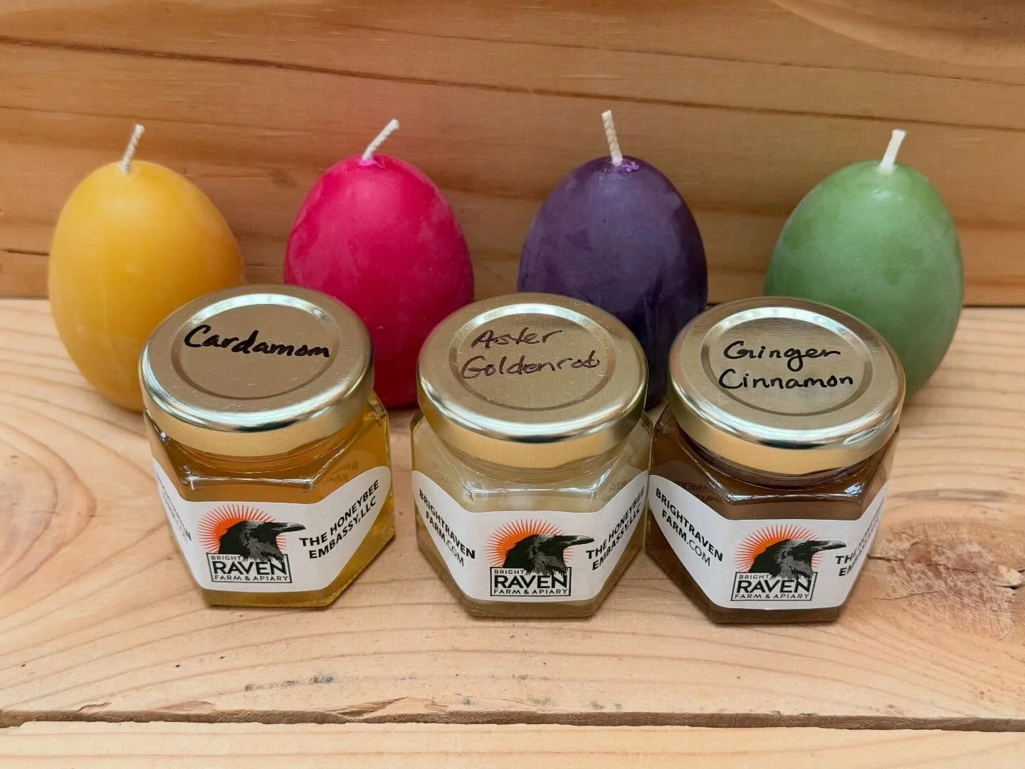How pretty are these beeswax egg candles we just got in from @sunbeamcandles? 🪺🌷 and they smell as pretty as they look! Come visit us to hunt for the perfect 🐰 gifts this week &mdash; We are open tomorrow through Saturday but will be closed on Eas