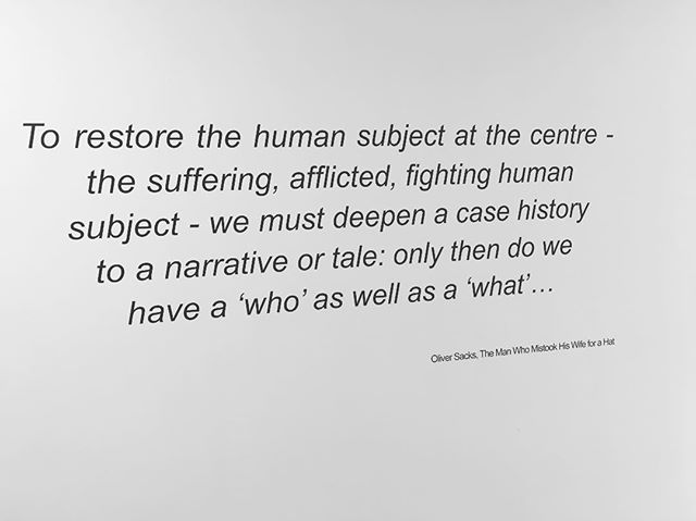 #oliversacks quote as part of our #artsinmind #exhibition in #senseofself &amp; #braininjury for @kingsioppn @culturalkings