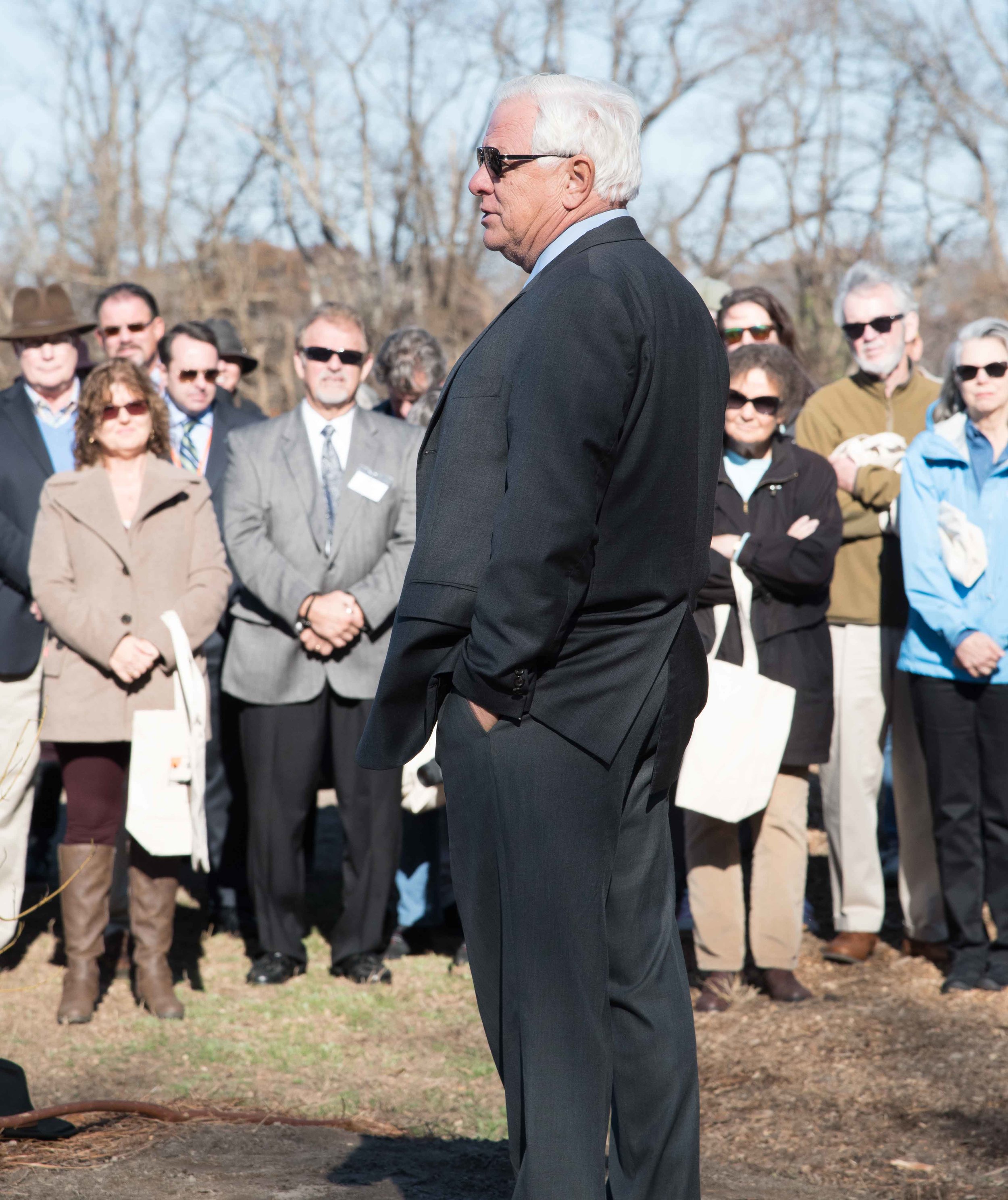State Senator Gerald Hocker spoke at the groundbreaking. Photo by Ray Bojarski
