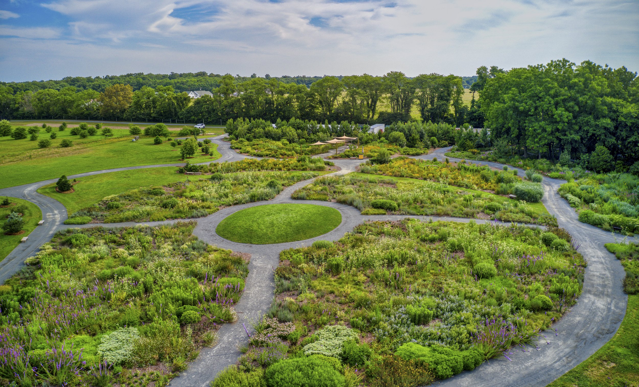 Drone Photo of 2-acre Piet Oudolf Meadow. (By Ray Bojarski)