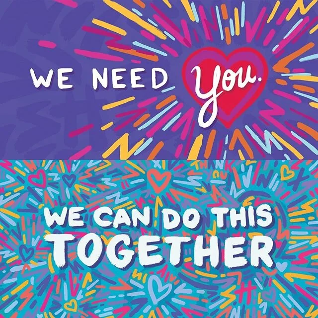 💕 Continuing to add new designs to this project, making posters and banners for our hospital workers.
.
I got pretty emotional over the weekend seeing people start printing and posting them around hospitals already. Incredibly grateful for @shep689 