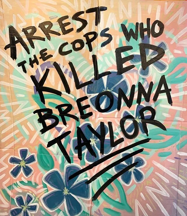 Tried to paint something soft and pretty but there was only one message I really care to share.  Arrest the cops who killed Breonna Taylor. Now. 
#breonnataylor #arrestbreonnataylorskillers #justiceforbreonnataylor
