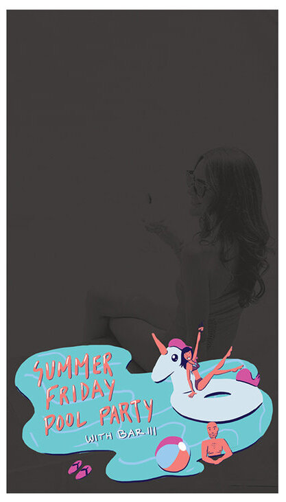 Illustrated Snapchat filter for Bar III