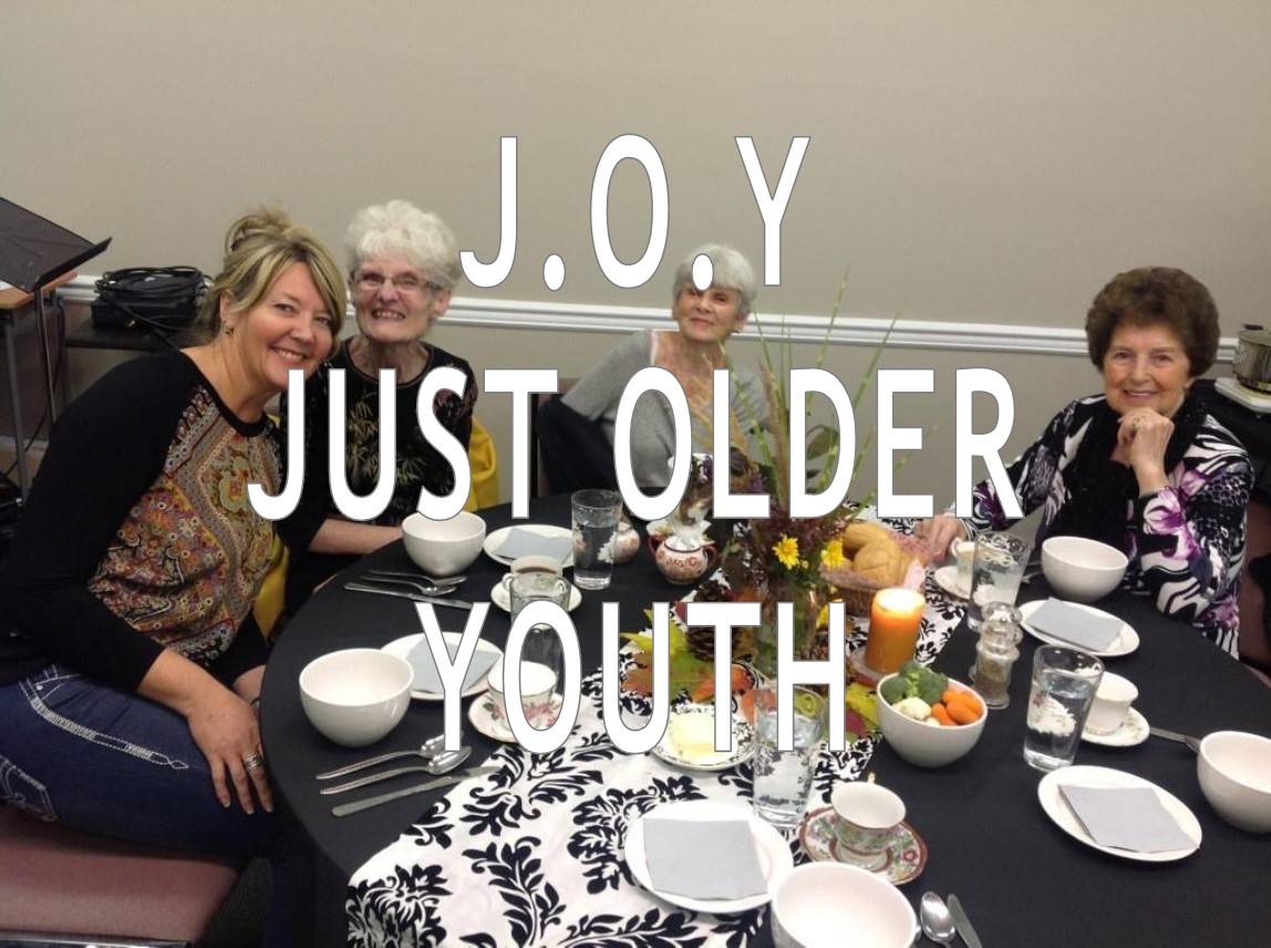 J.O.Y. (Just Older Youth) Meetings with our "older youth" include gathering together for food, fun, fellowship and a time of encouragement. See our Calendar