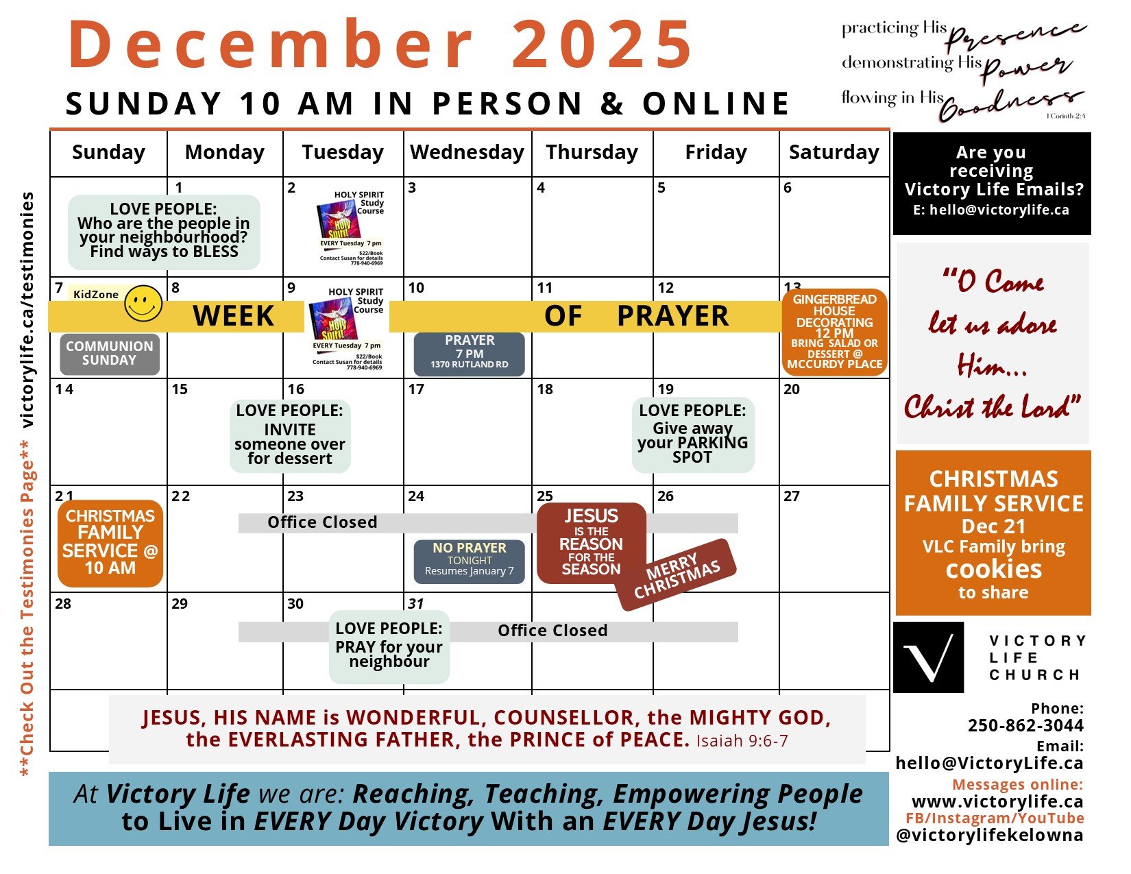 December Bulletin INFO for VLC
