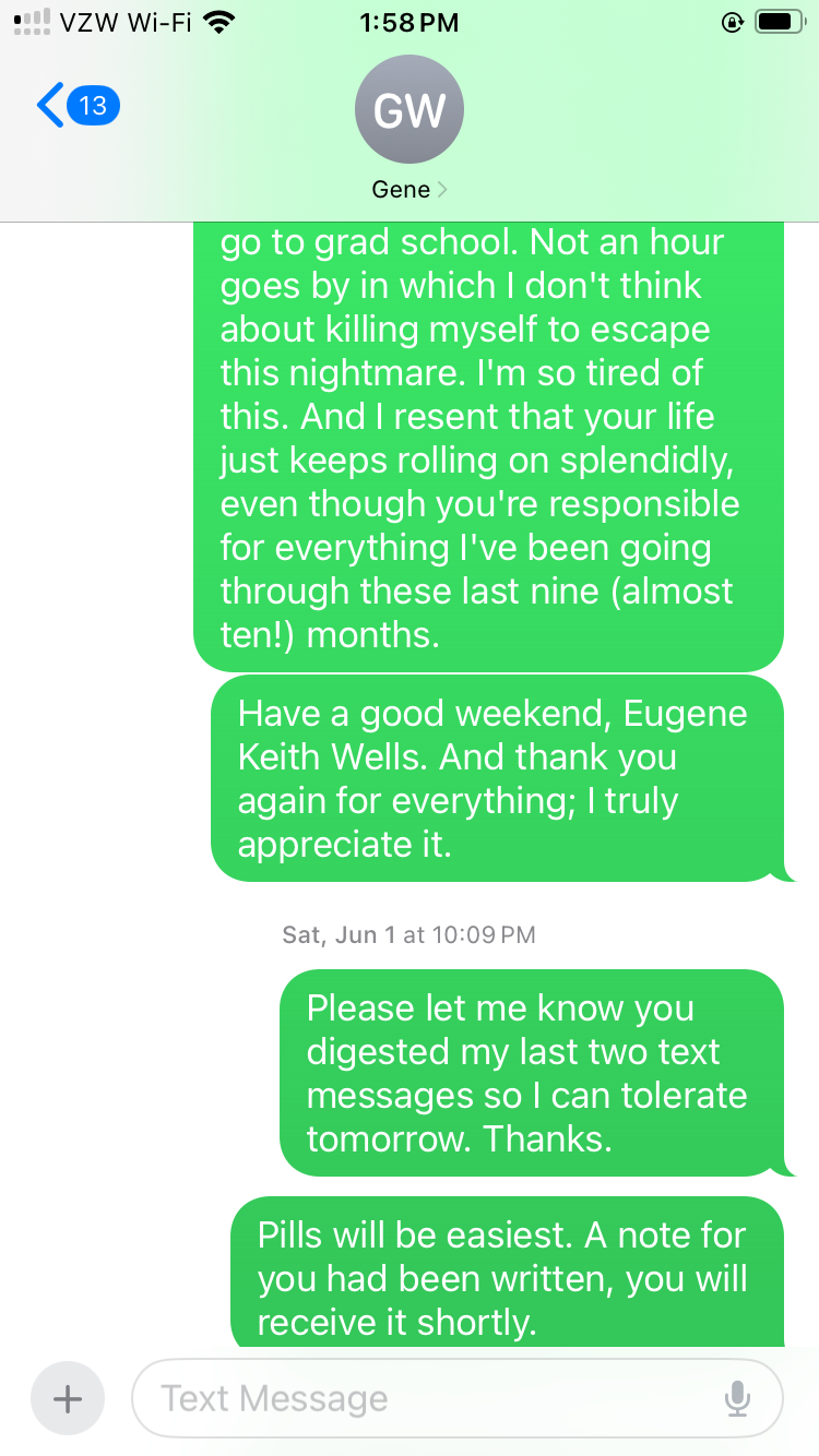 Text Message Exchange 3, 2024