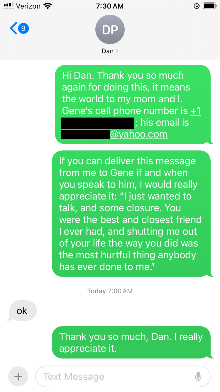 Text Message Exchange 4, 2024