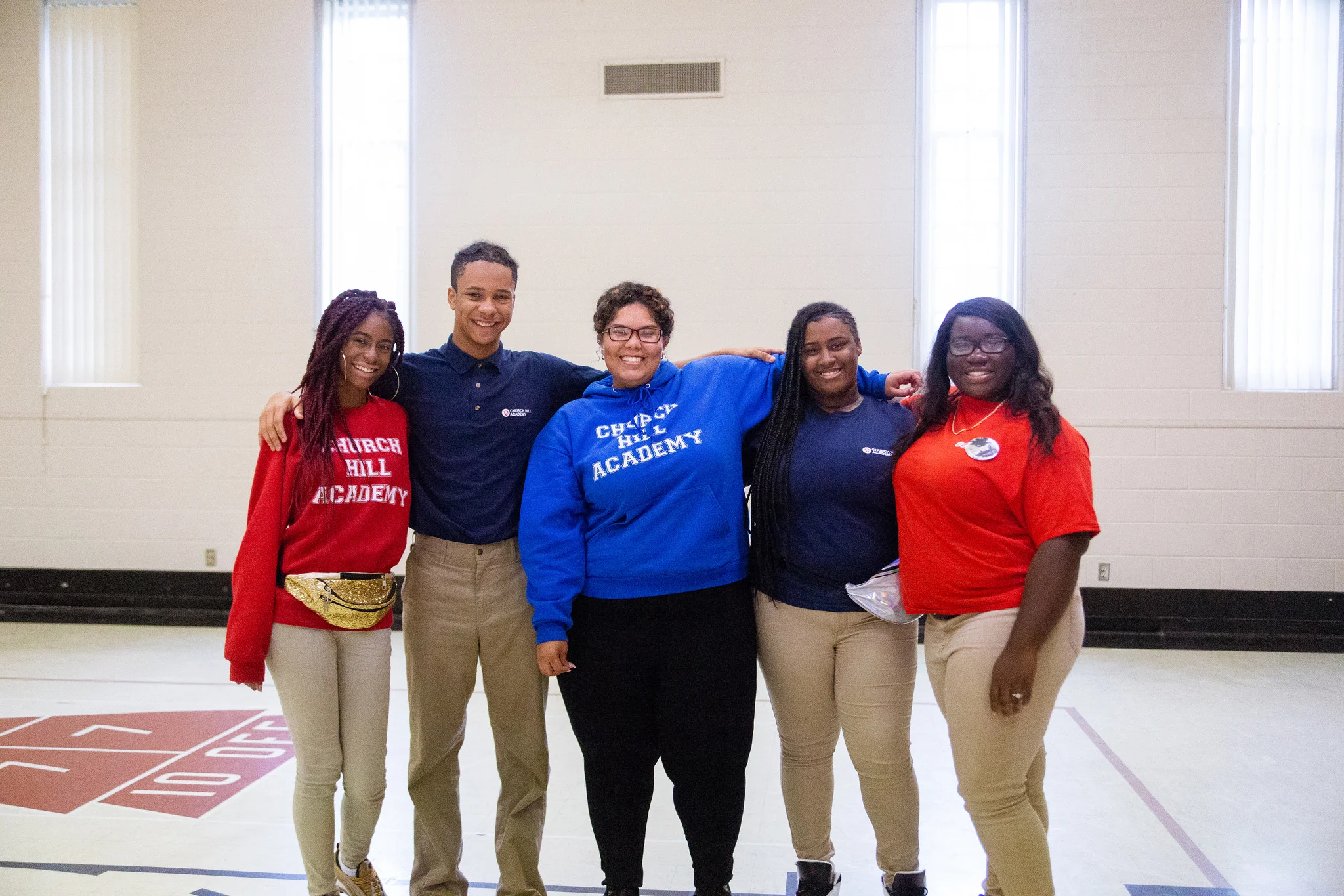 Ayanna and some of her friends on the dance team.