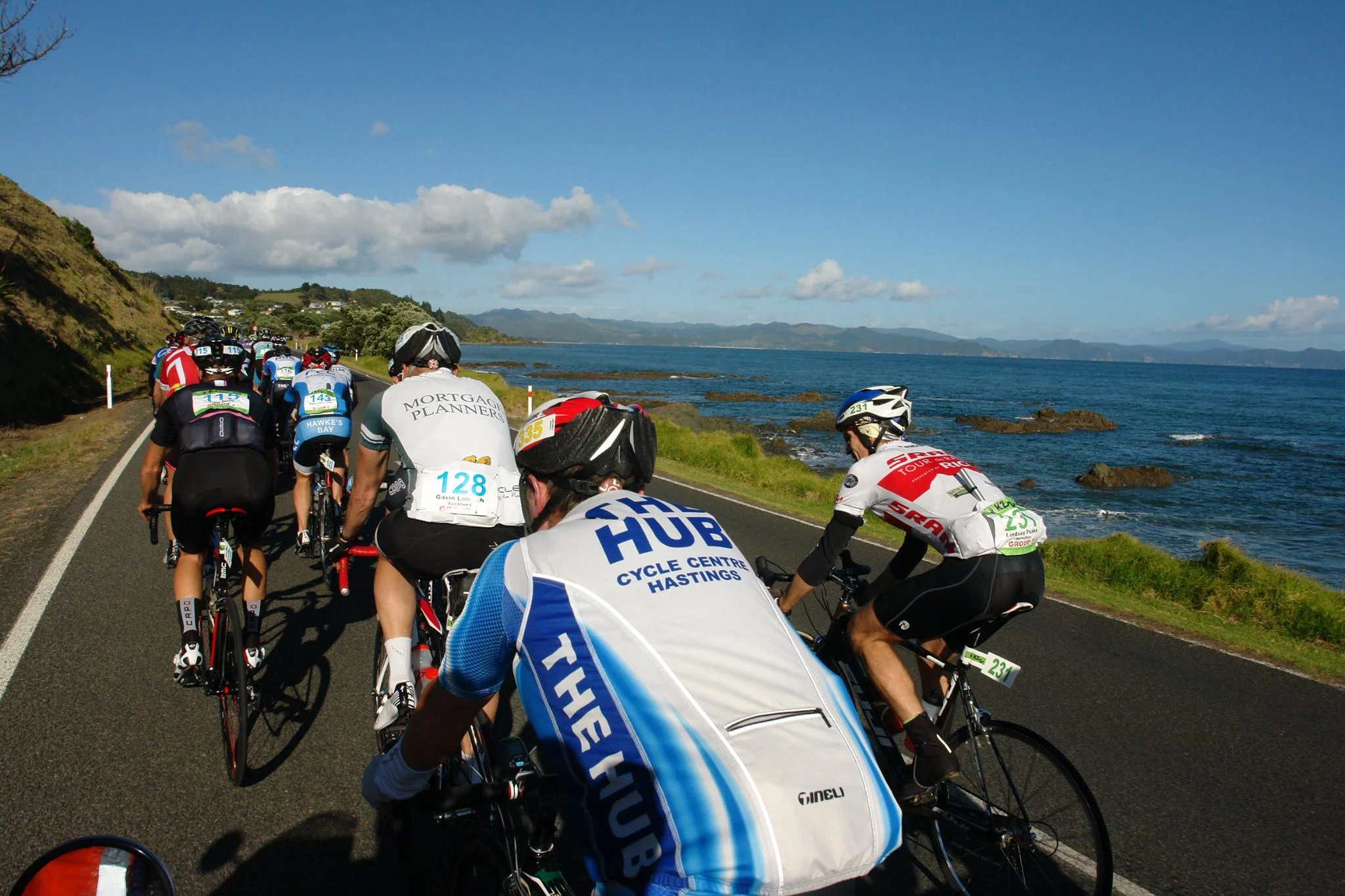 K2 riders passing Kuaotunu, the small Coromandel town from which the K2 gets its name.