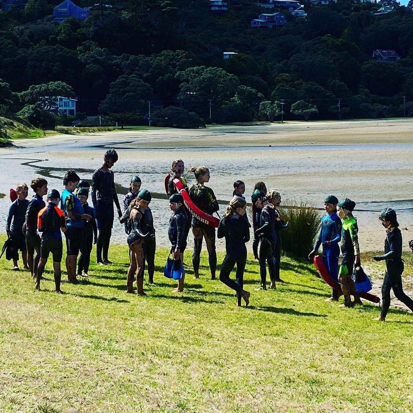Tairua Surf Life Saving Club - We saw these guys yesterday on our walk.  Bella is now a qualified Surf Lifeguard &amp; patrols Tairua Beach each summer.  This here is a 3 week summer holiday programme for 5 - 13 yr olds to learn about water safety + 