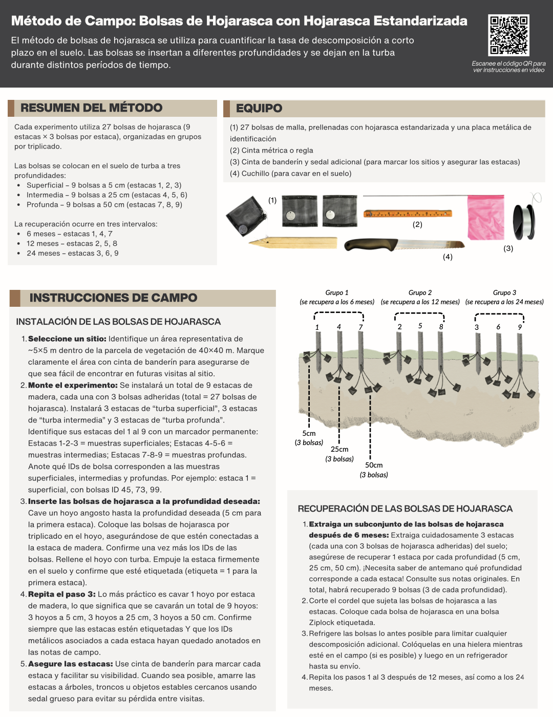 Bolsas de hojarasca (litterbags)