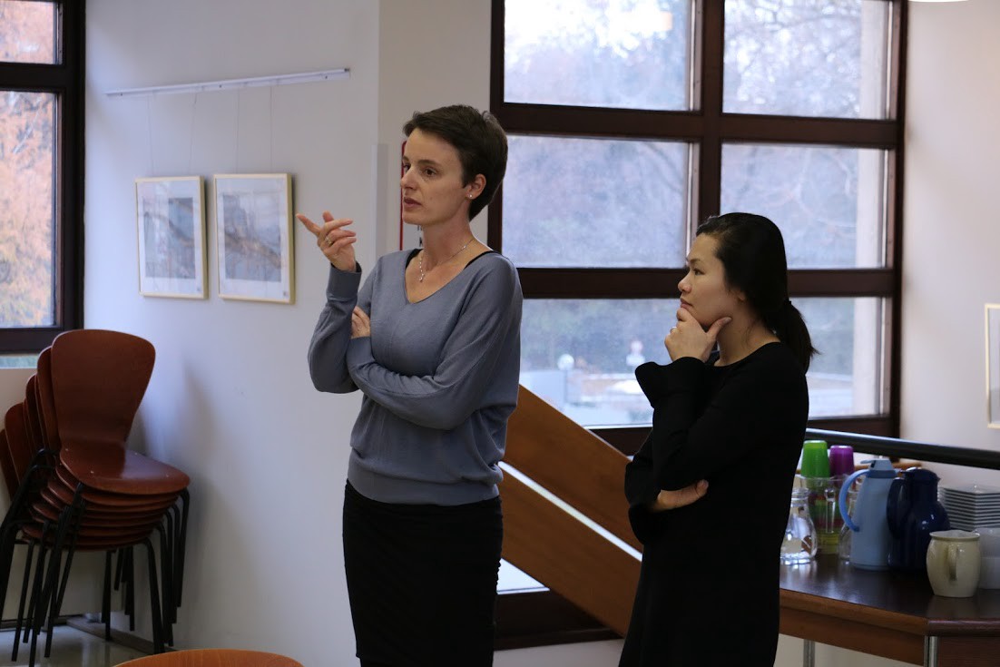 Andrea and I welcoming residents to the workshop. Later, I took on the role as a documentarian.