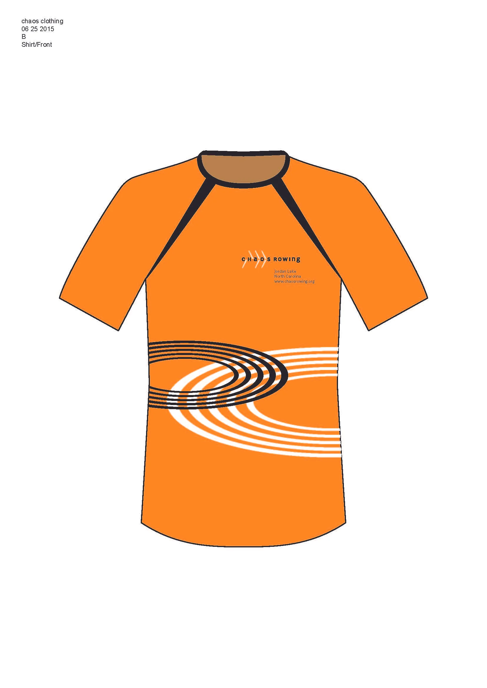 The front of the shirt