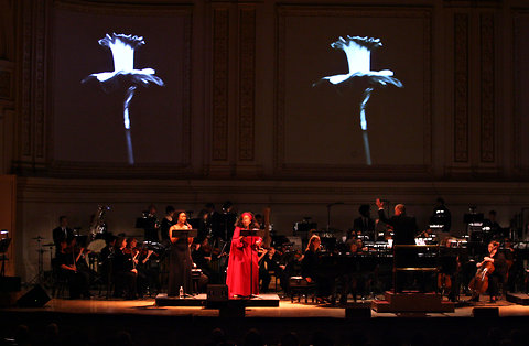 Ari Mintz for The New York Times Tracie Luck, left, and Jessye Norman in “Ask Your Mama!” at Carnegie Hall in 2009.