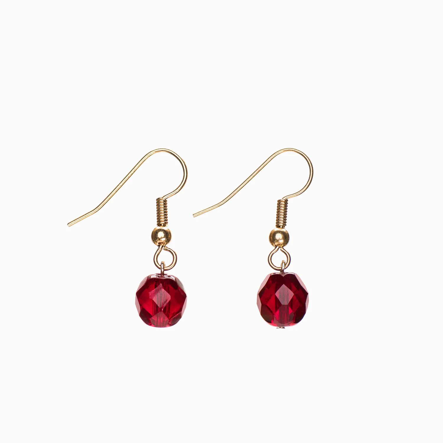 Bordeauxrote Glasperlen