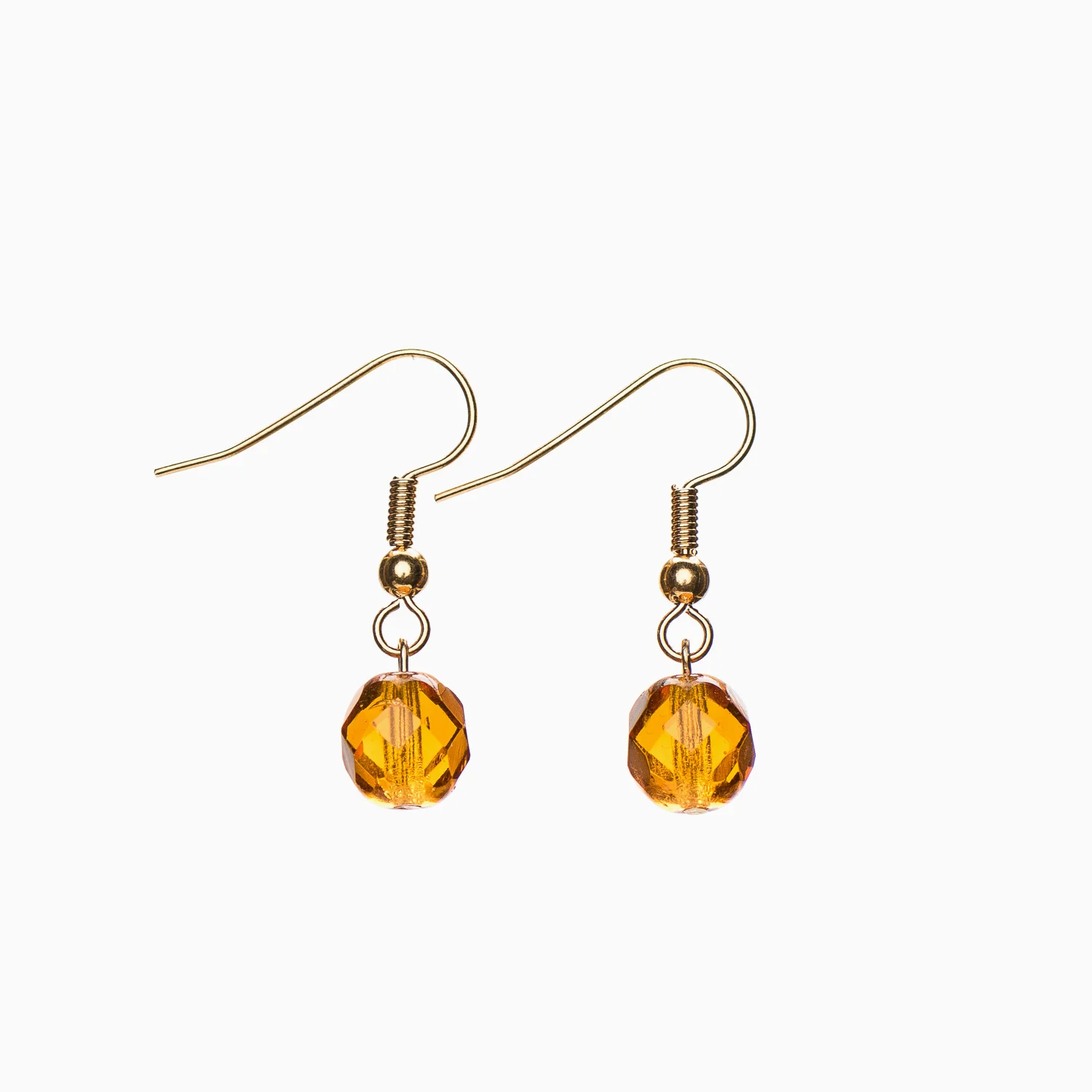 Bernsteinfarbene Glasperlen