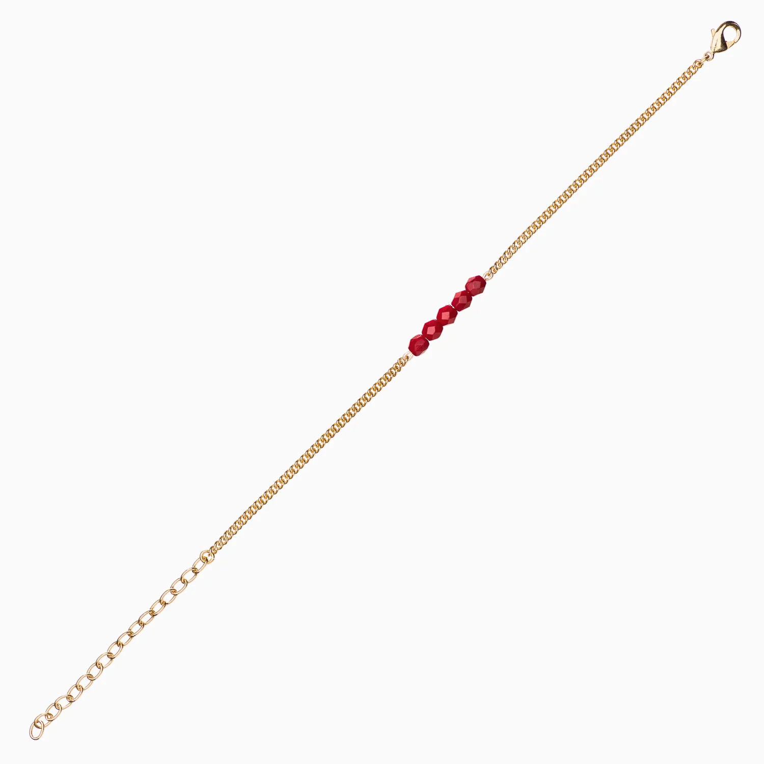 NANA Bijoux Armkette Vergoldet Gold Glasperlen Blutrot 5_2.jpg