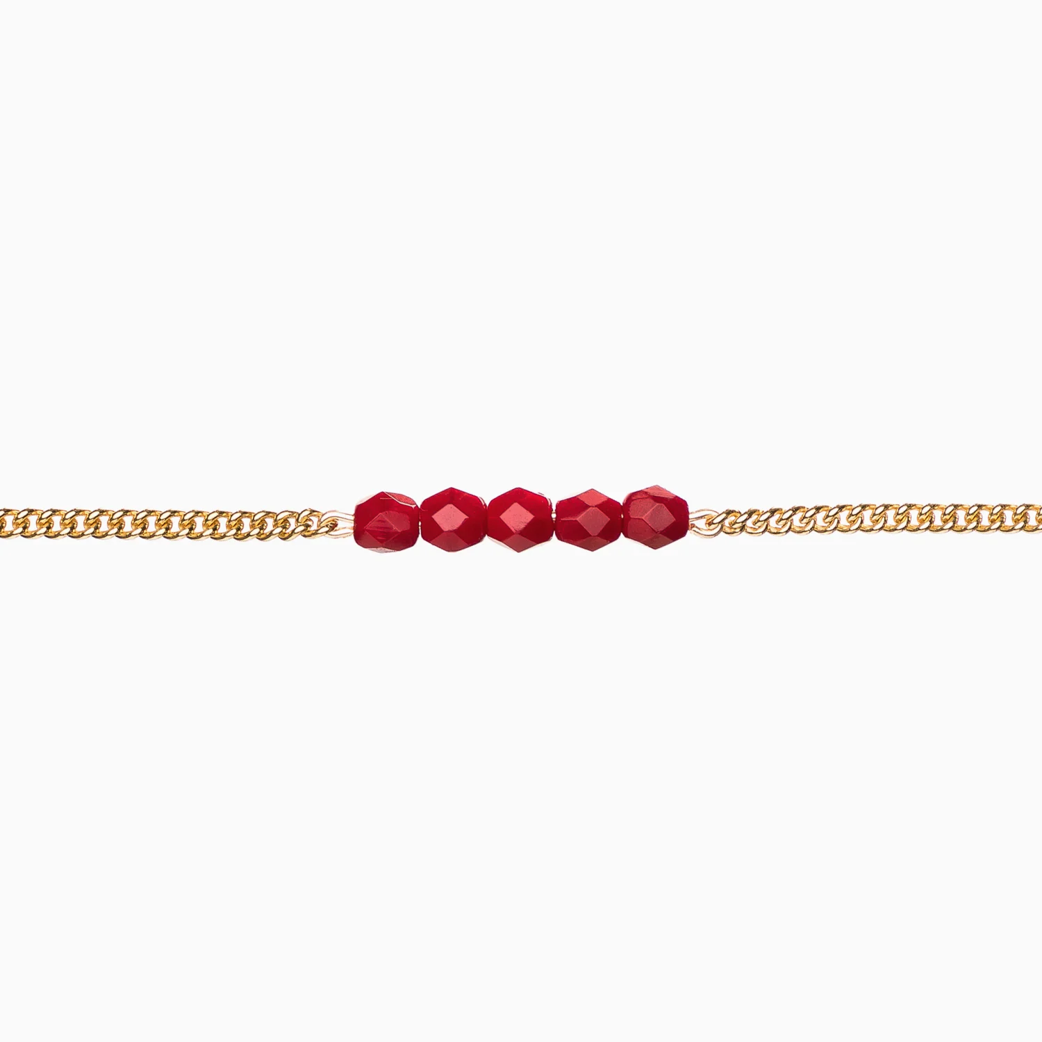 NANA Bijoux Armkette Vergoldet Gold Glasperlen Blutrot 5_1.jpg
