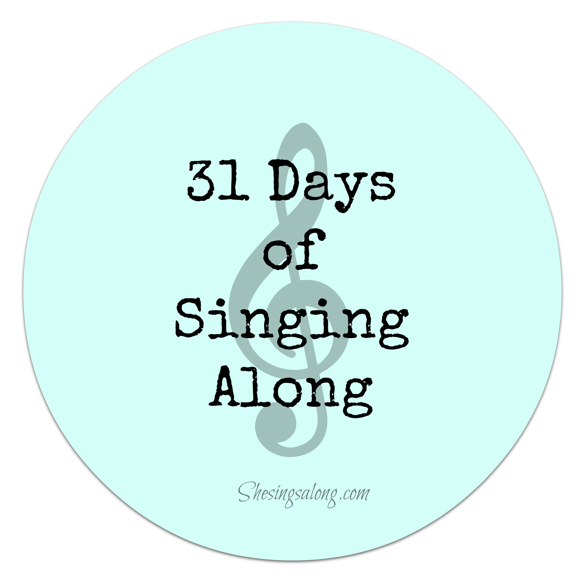 31days of singing along