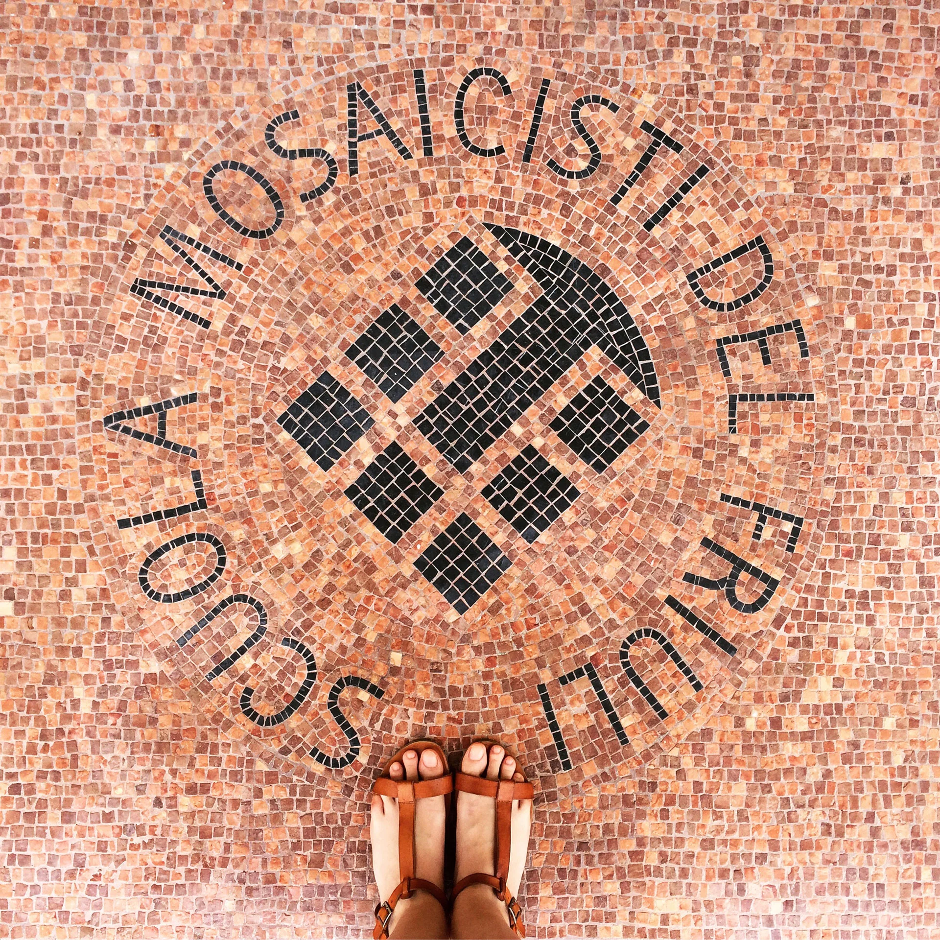Mosaic Logo Doorstep | Aurora Mosaics | Mosaic Artist | Handmade Italian mosaics | Amsterdam Art | Aga | Agnieszka Kwiatkowska