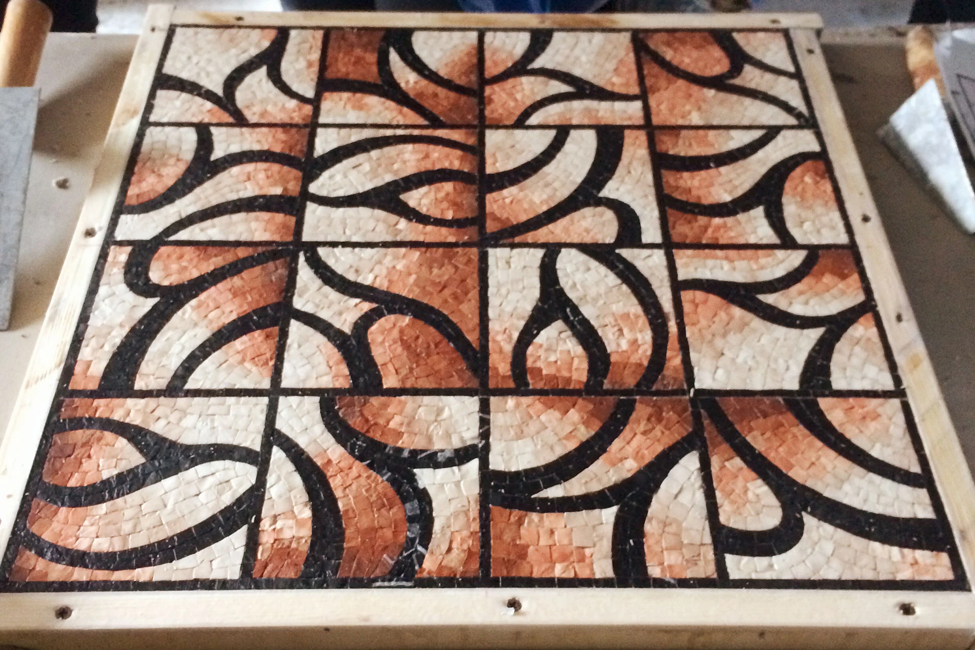 Small Panel in Reverse | Aurora Mosaics | Mosaic Artist | Handmade Italian mosaics | Amsterdam Art | Aga | Agnieszka Kwiatkowska