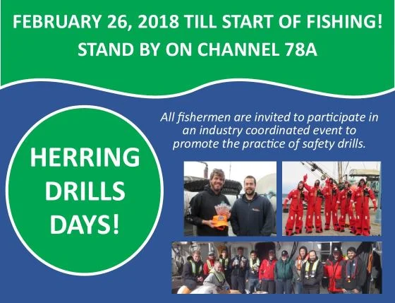 All fishermen are invited to participate in our Herring Drills Days!!