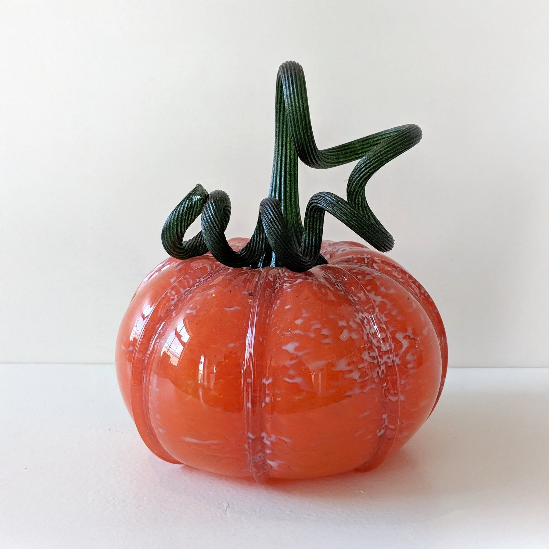 Bright Orange &amp; Adventurine Green Pumpkin