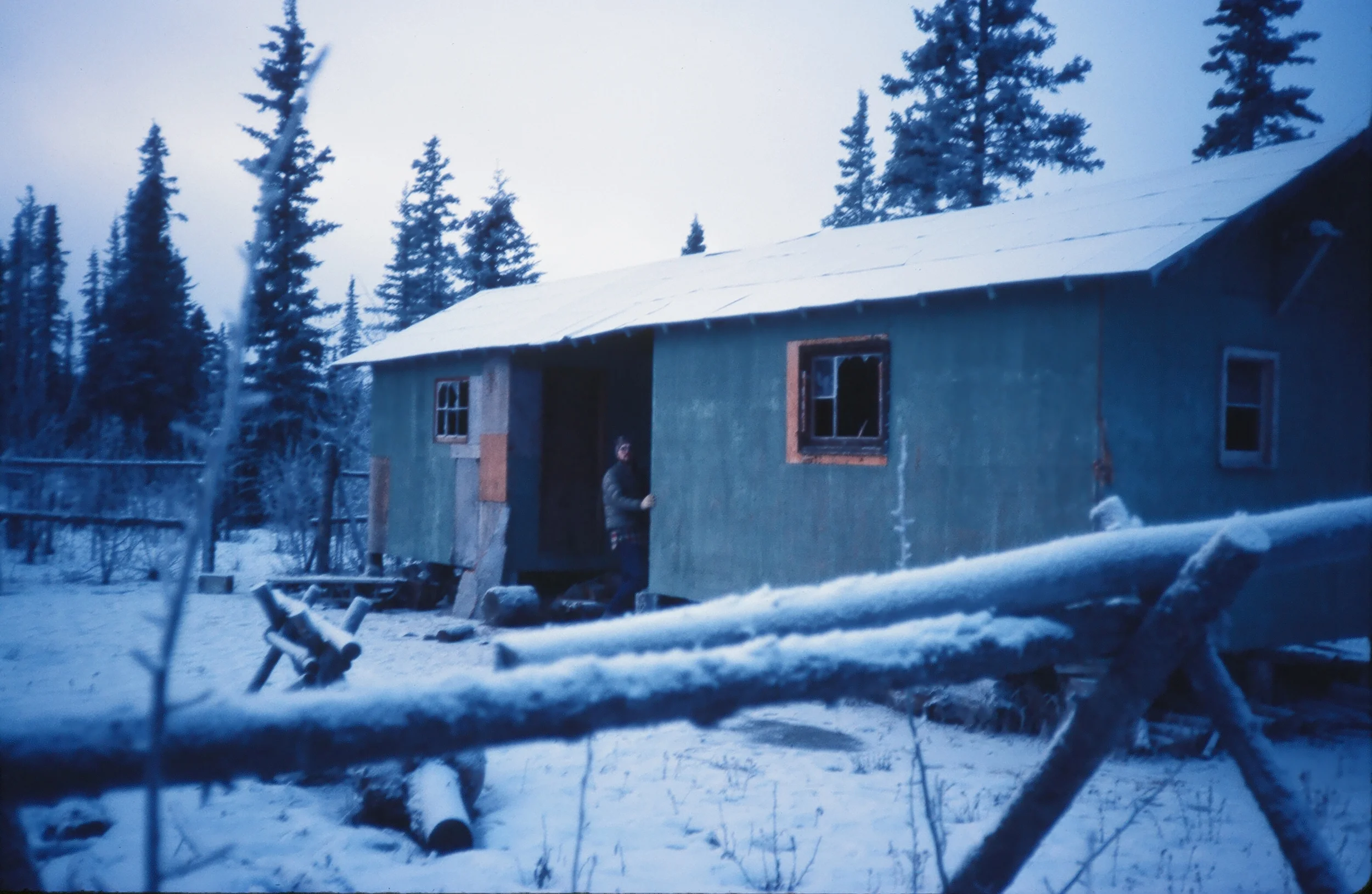 Brent checking out the Bryson Bar cabins.