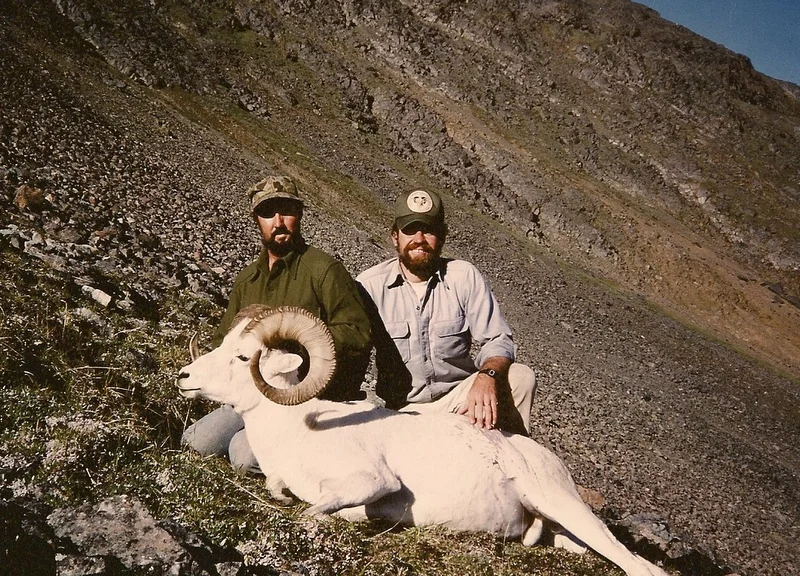 Bob Gourley and me with his beautiful 39" ram.