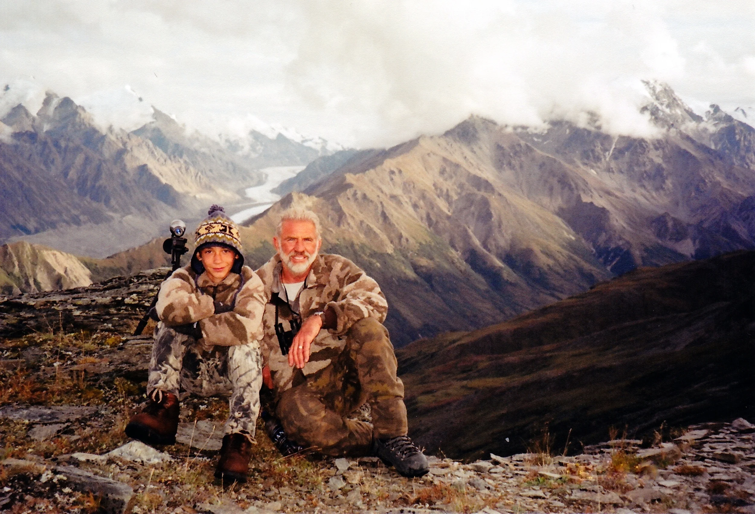 Jared and me surrounded by the beautiful rugged Alaska Range sheep country.