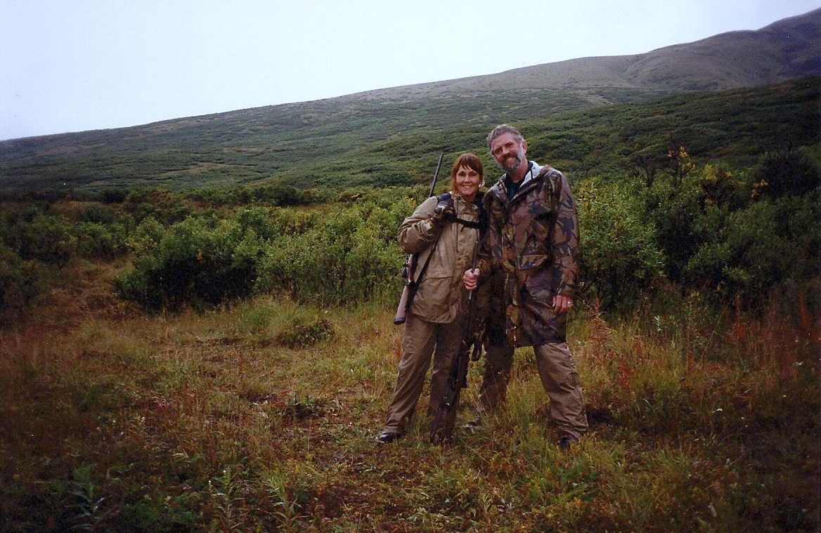 Two wet, tired and happy hunters. Getting ready for our anniversary dinner.