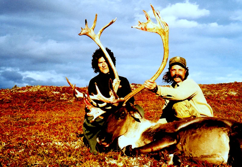 Dianne Hutchison and her guide John Koldaway with her September 11 caribou.