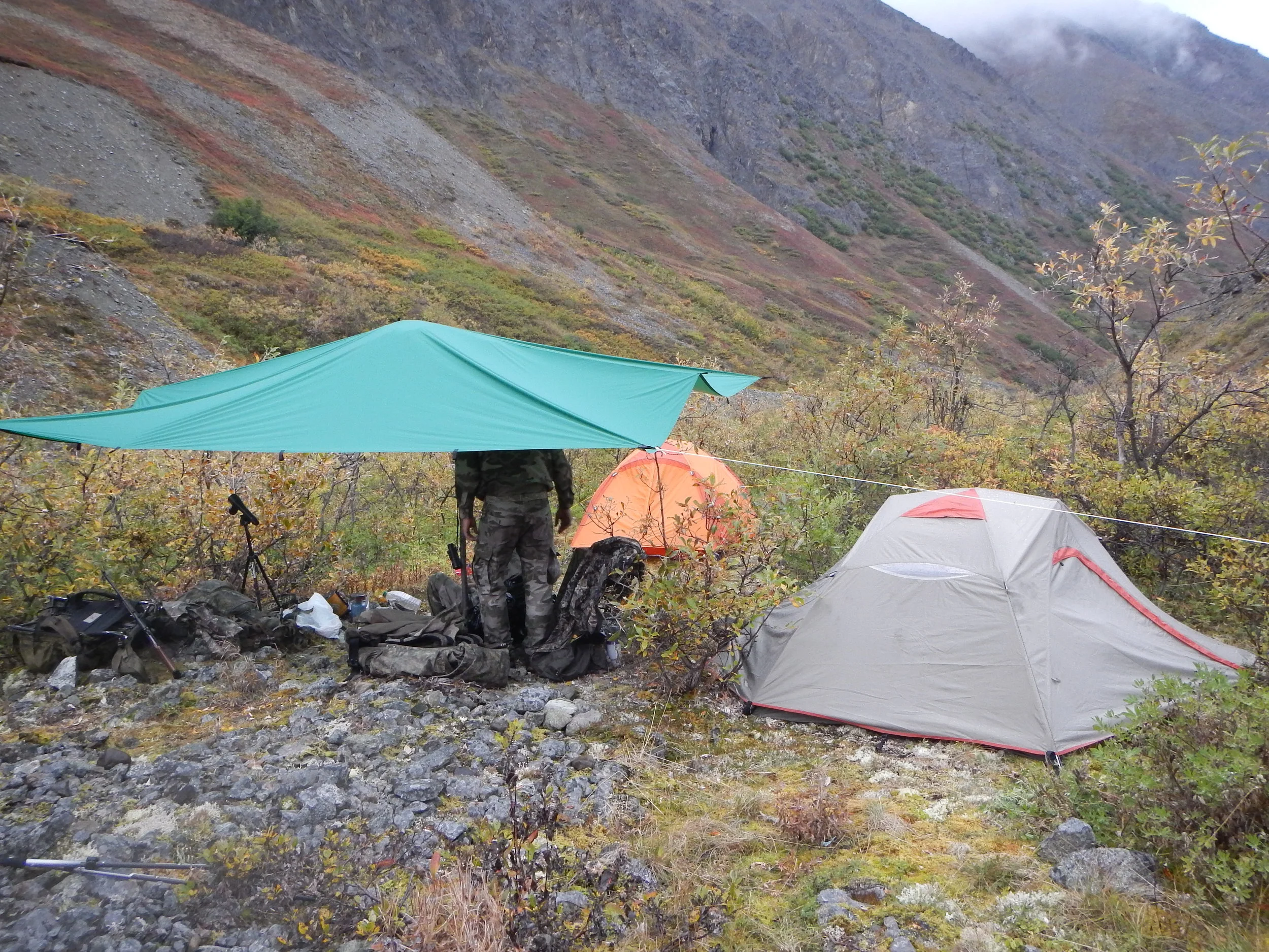 Our camp in the main hunting valley.
