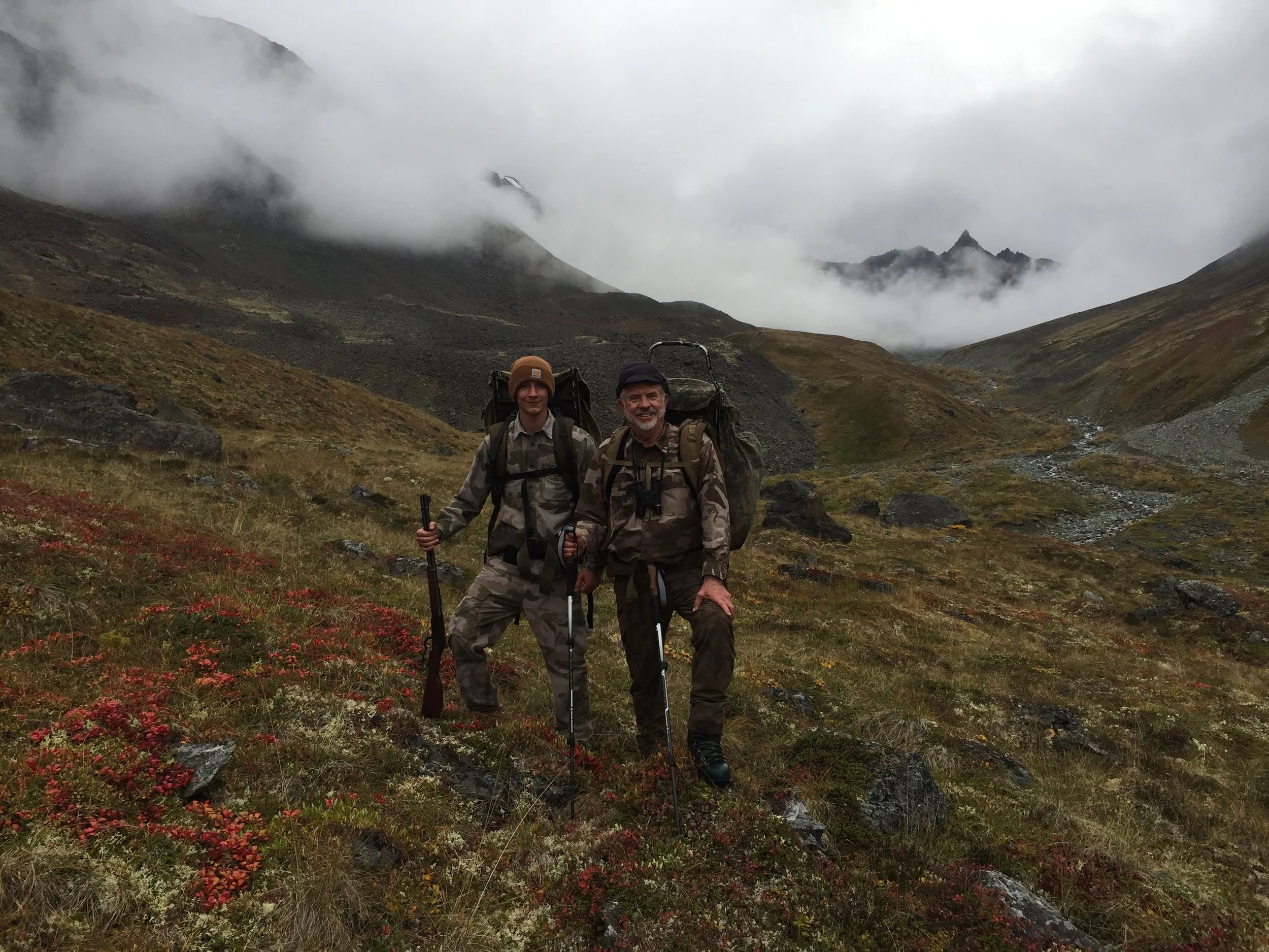 Jared and me hunting out of the valley.