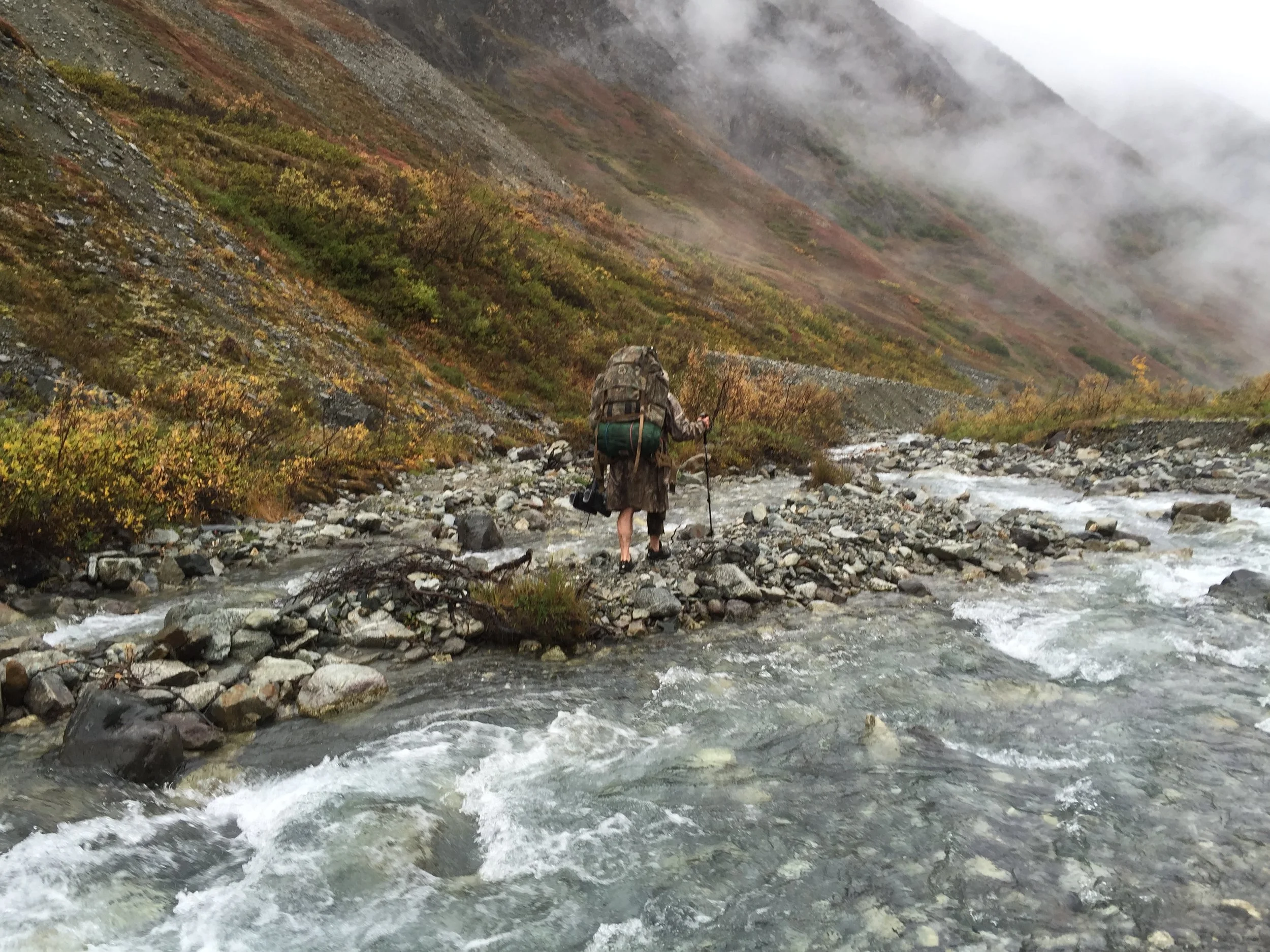I just finished crossing the creek on the way out.