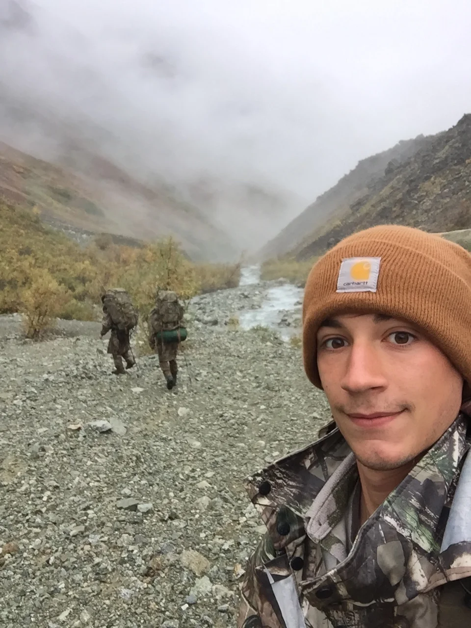 Jared doing a selfie as we start out.