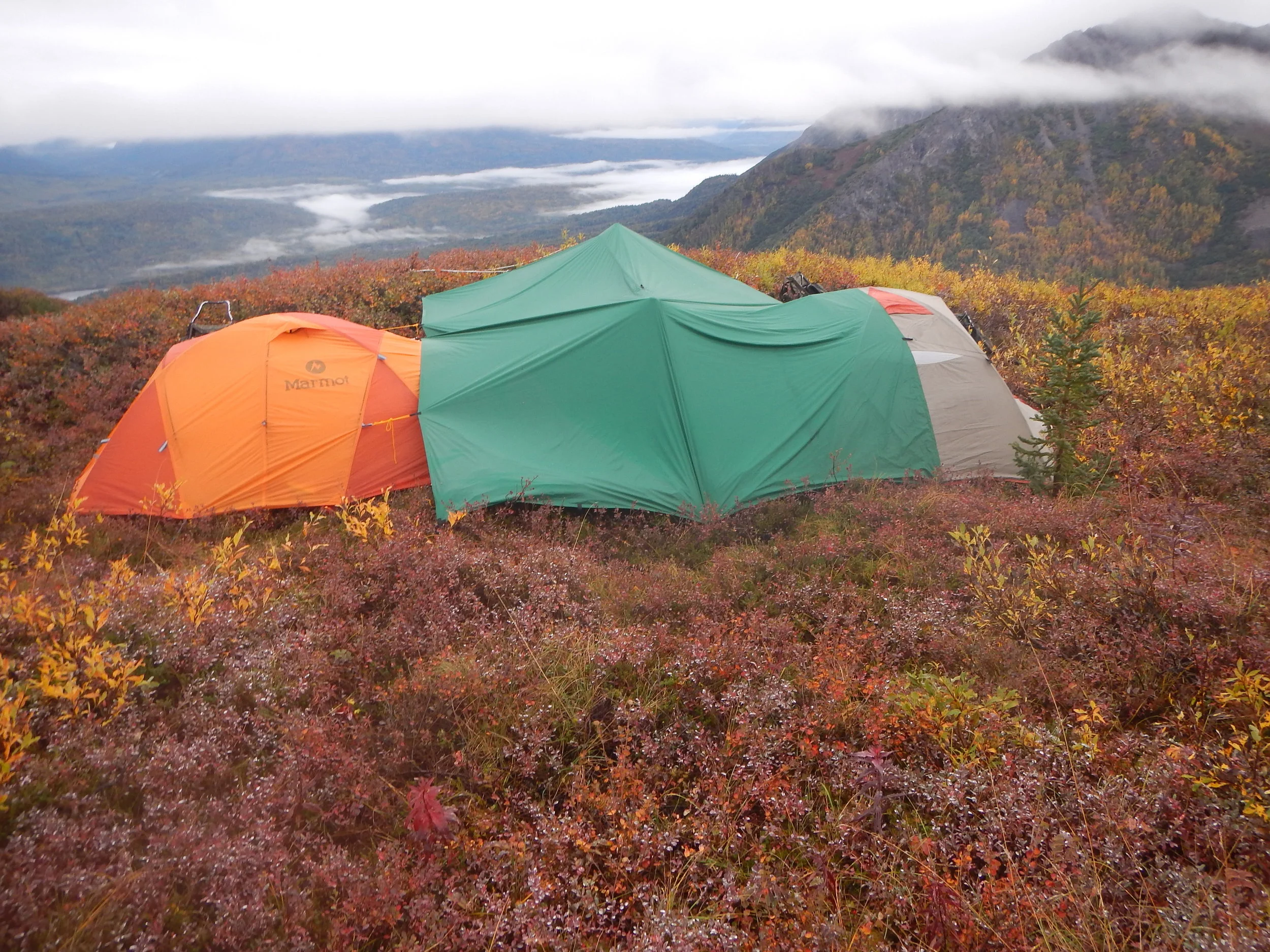 Our camp the last morning of the hike out.