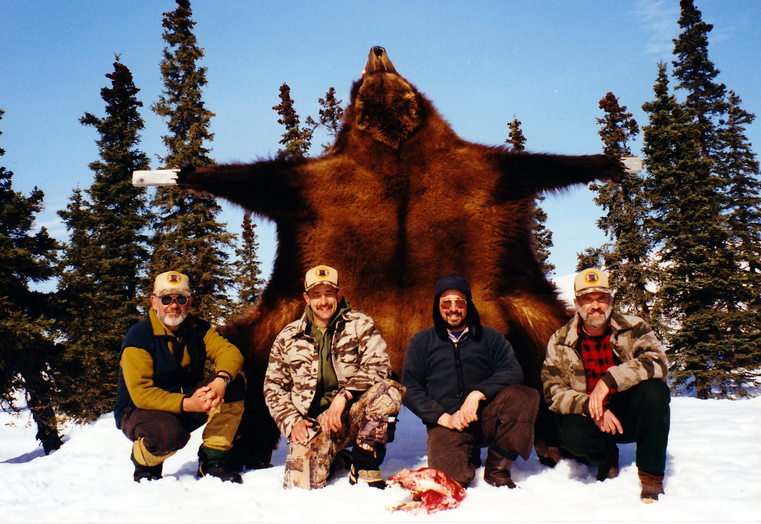 (L to R) Dan Schwarzer, client Darryl Rodgers, Napa, CA, guide Demitrious Deoudes, "Dee" and myself.