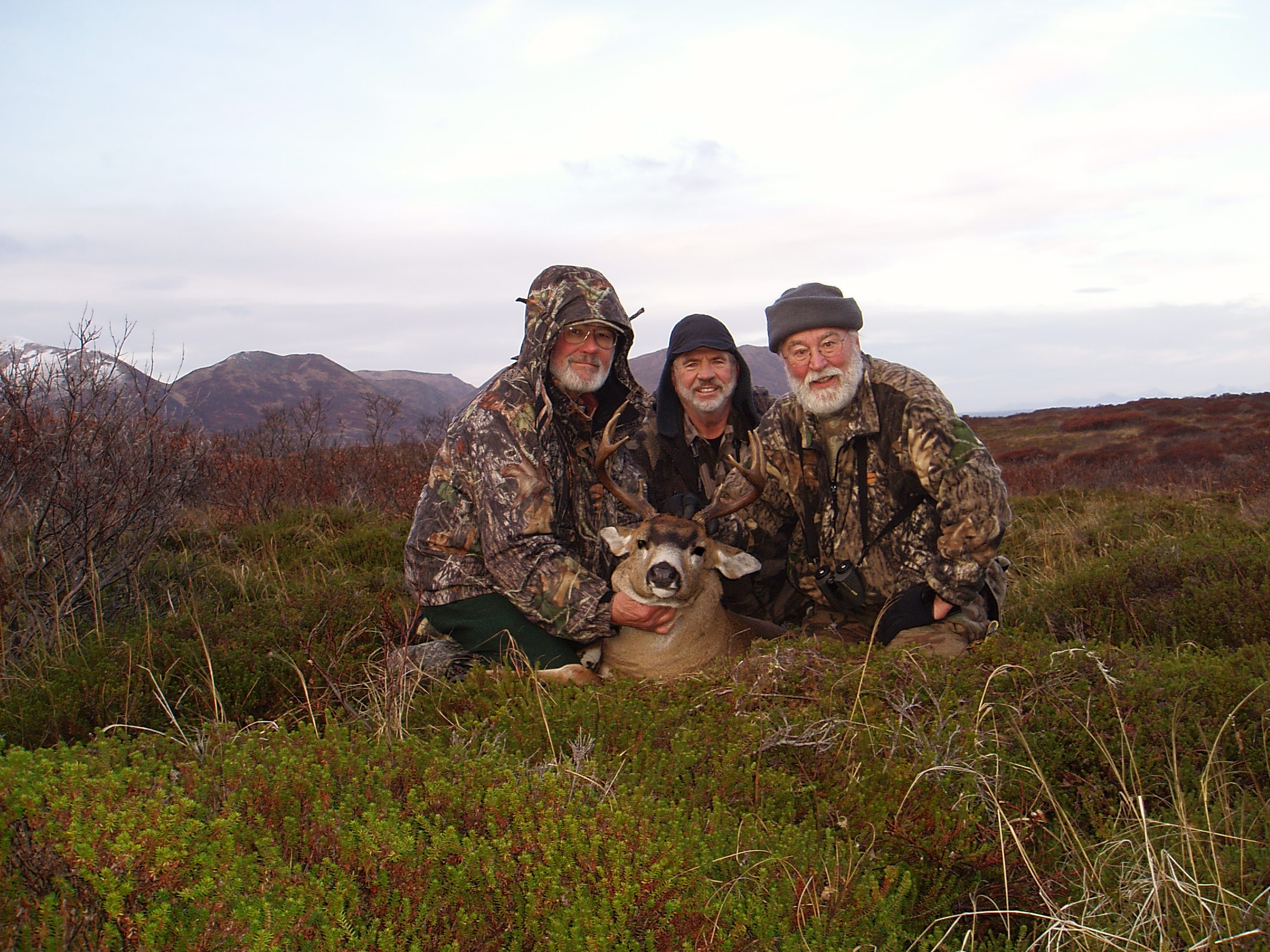 (L to R) Dan, myself and Earl with his nice buck.