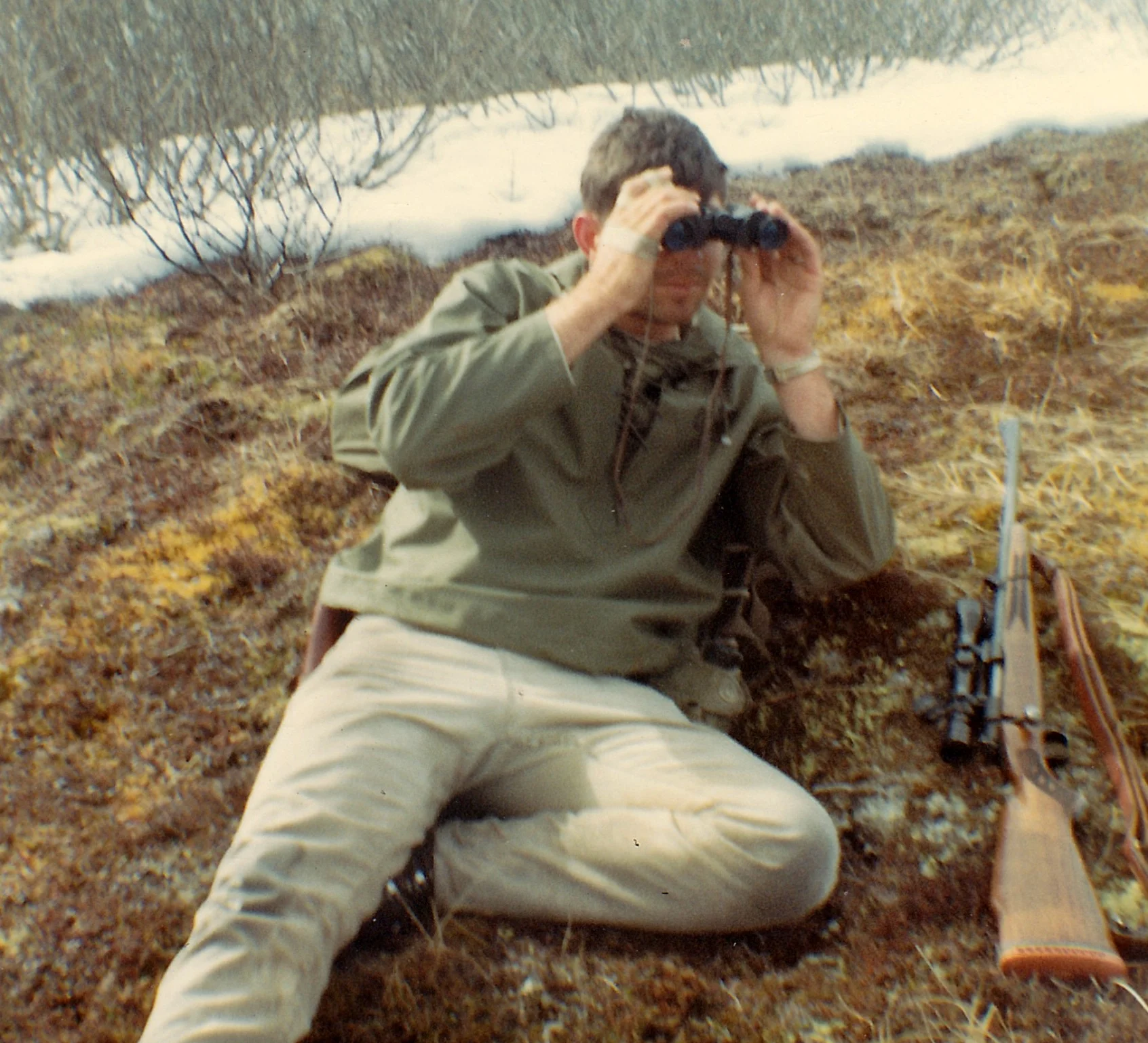 Here I'm glassing the south side of the mountain. On this hunt I didn't do enough of that.