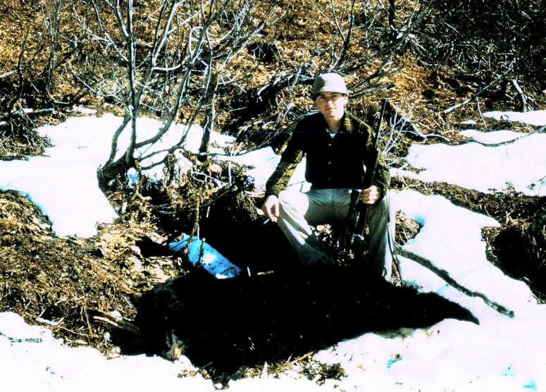 Marv "Buck" Buckley with his 6' black bear.