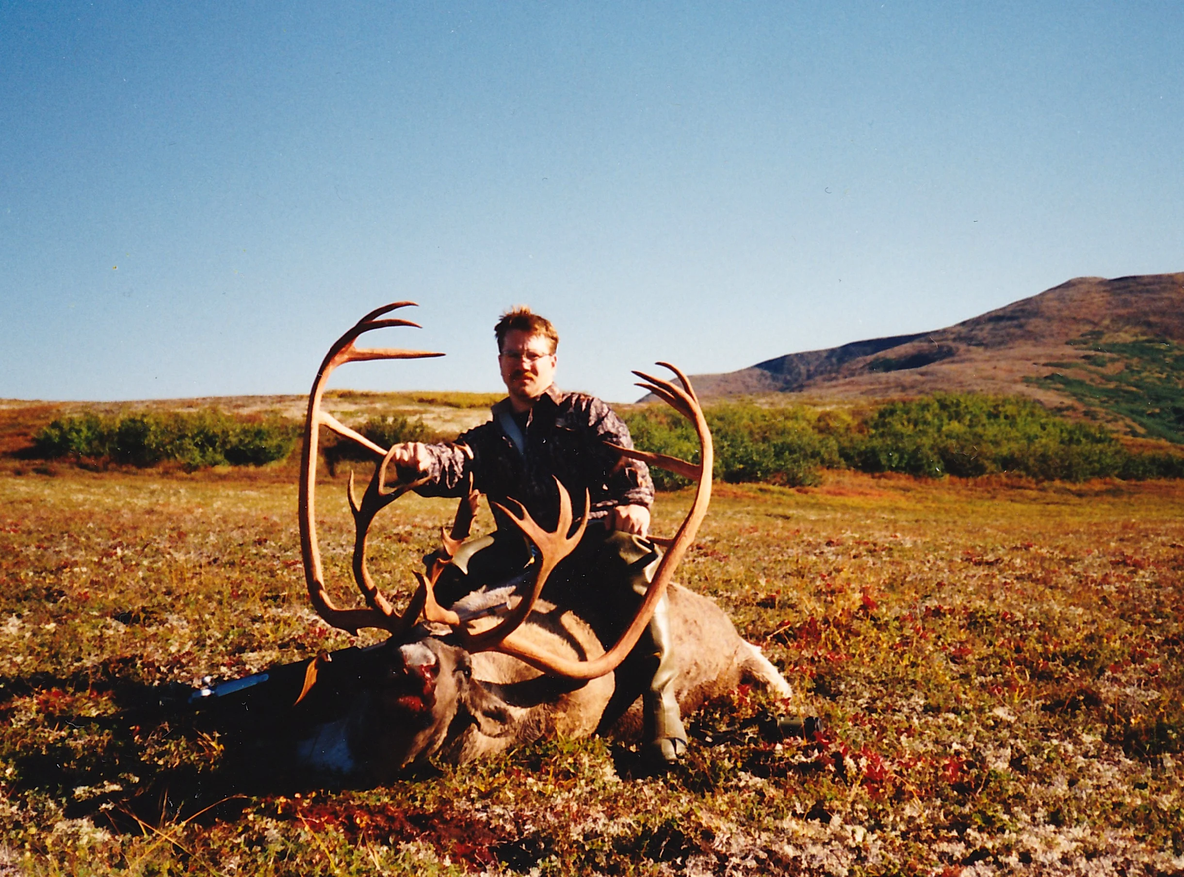 Dave Nelsen's second B&C caribou scoring 402 B&C. Dave's guide was Mark Confer.