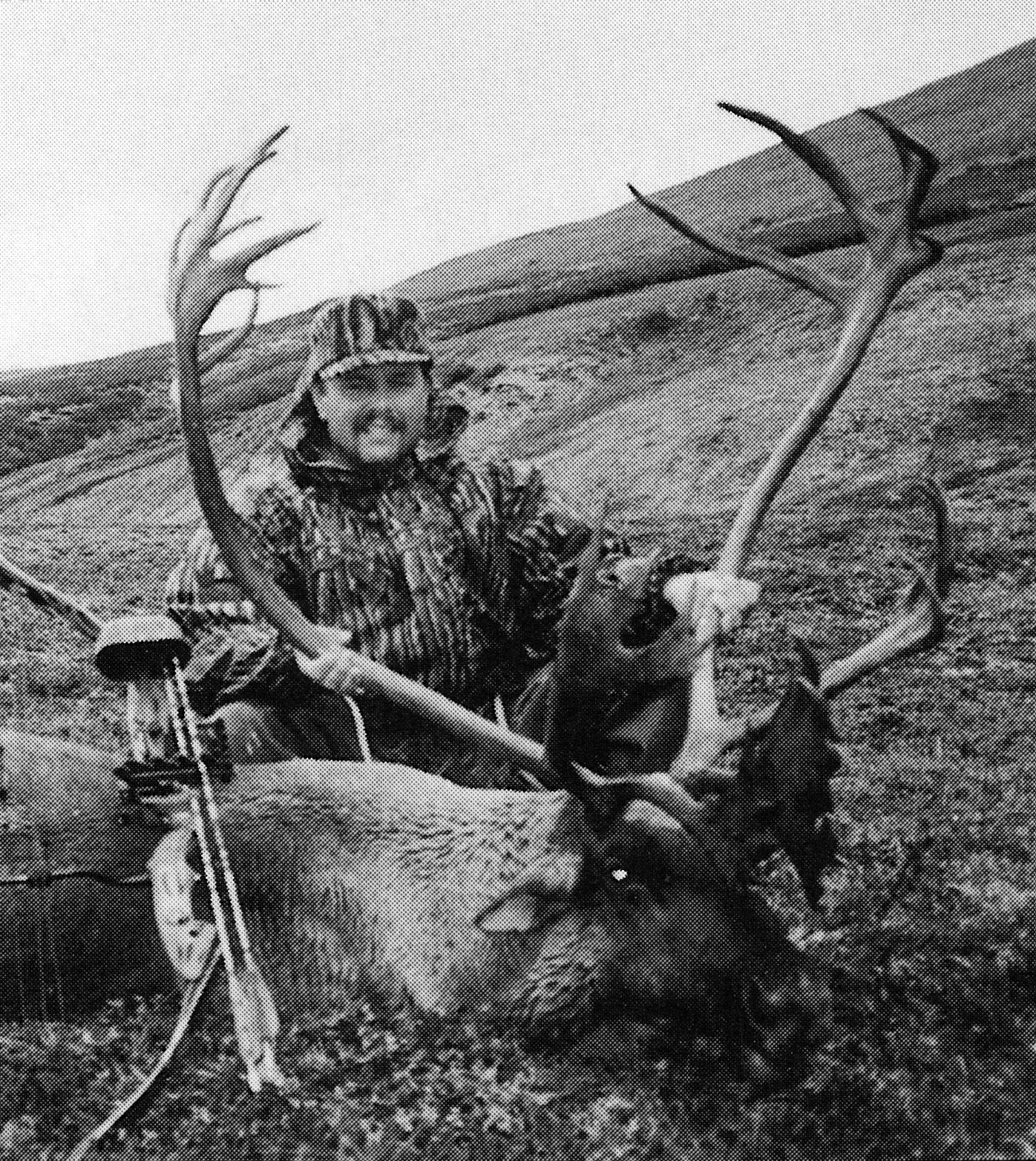 Jim Wondzell of WI with our only bow killed B&C caribou. Jim's caribou scored 401 B&C. His guide was my son-in-law Sagen.
