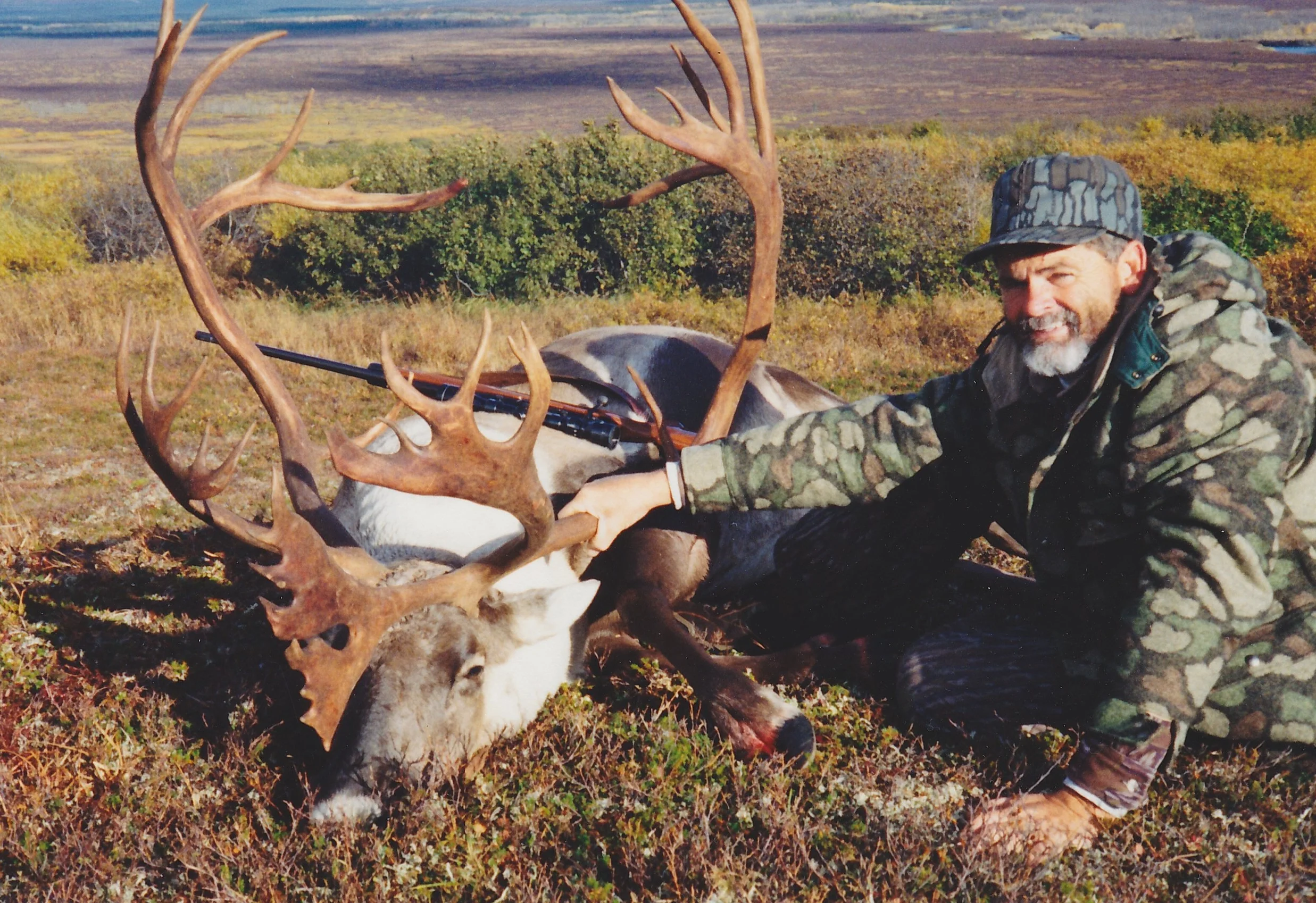 Larry Berry of MO with his beautiful 421 B&C caribou. I don't think this picture does this caribou justice. It was really a monster. Larry was guided by Steve Lanphier.