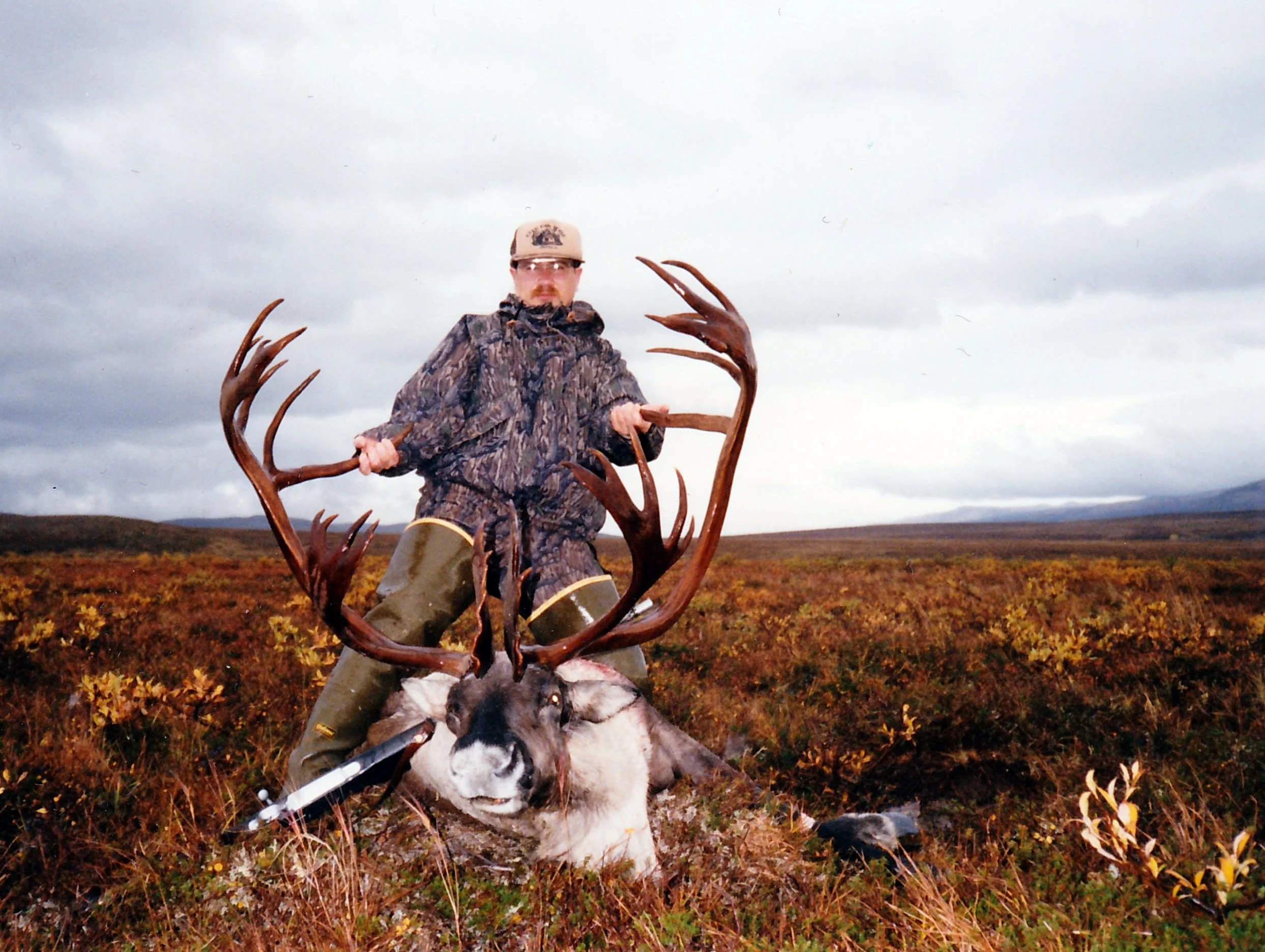 Dave Nelsen, WI, with his B&C record book caribou. It scored around 420 B&C.