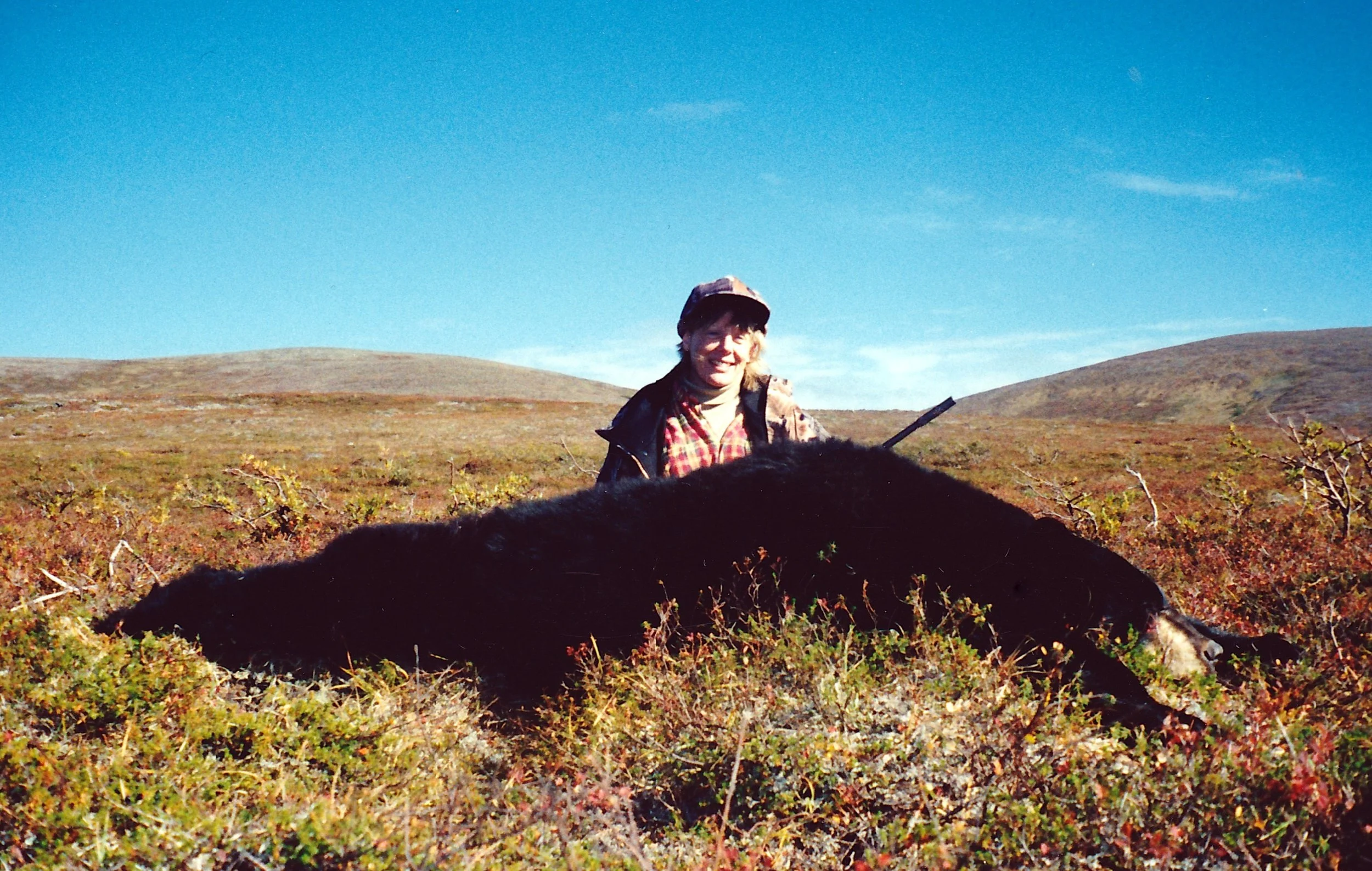 Danese Minnich, PA, with her 7'10 1/2" black bear. It scored 20 6/16th B&C.