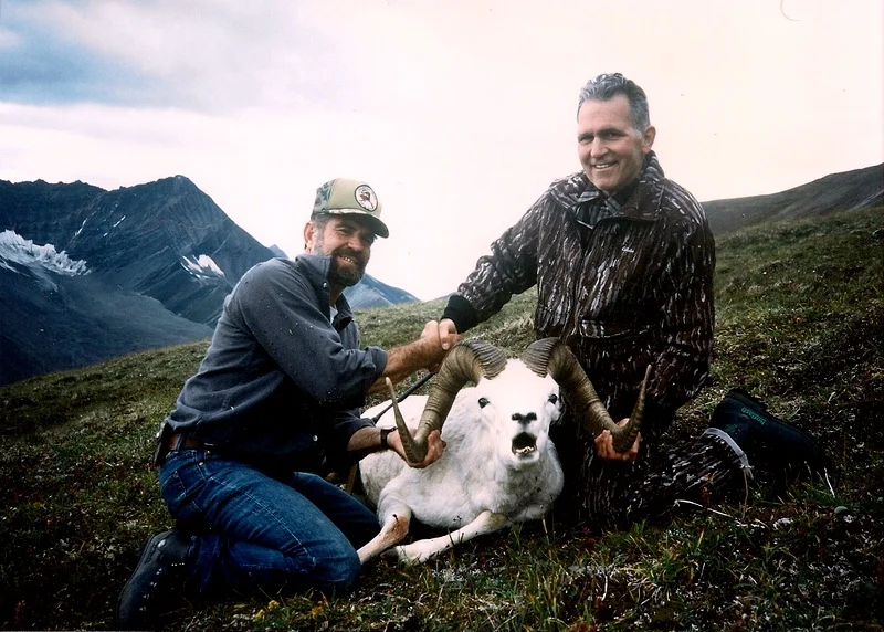 John Herr and me with his 39" ram.