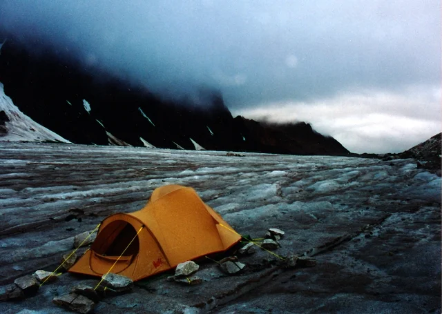 This is not my camp but one very similar and close to the same spot that I had camped. A cold camp for sure.