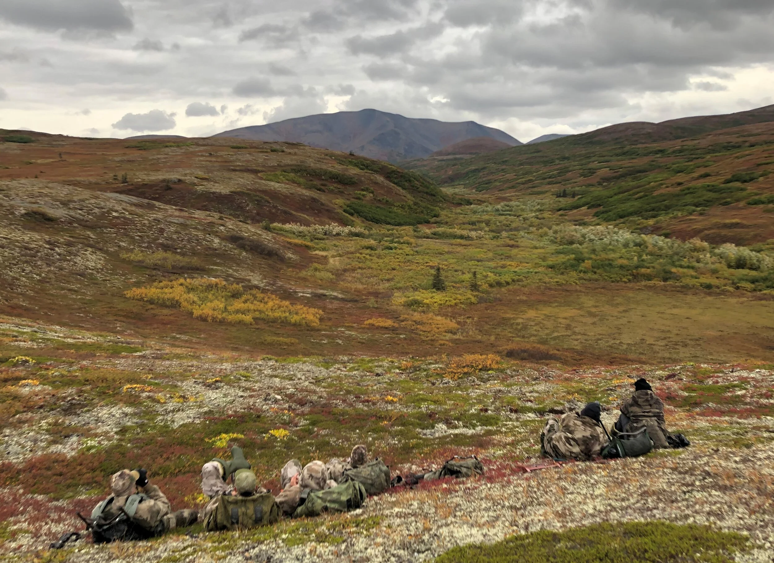 Glassing for moose and caribou right before the storm hit.