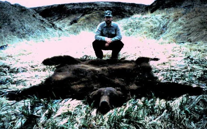 Tim Orton with his 10’2” B&C Record Book brown bear taken in the spring of ‘84.